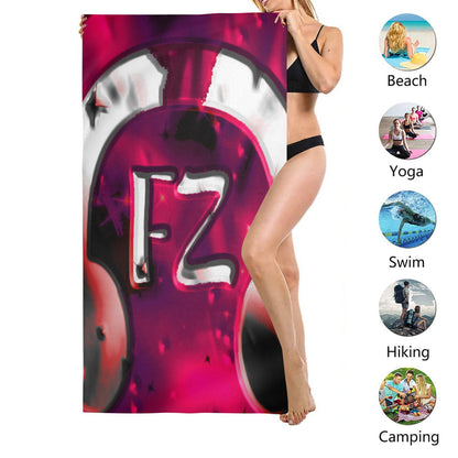 fz beach towel abstract 4 beach towel 31"x71"(two sides with different printing)