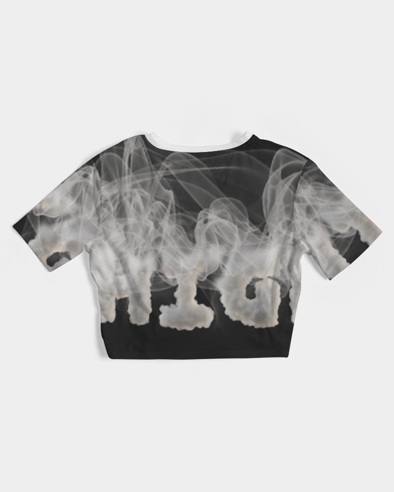 smoking the highest women's twist-front cropped tee