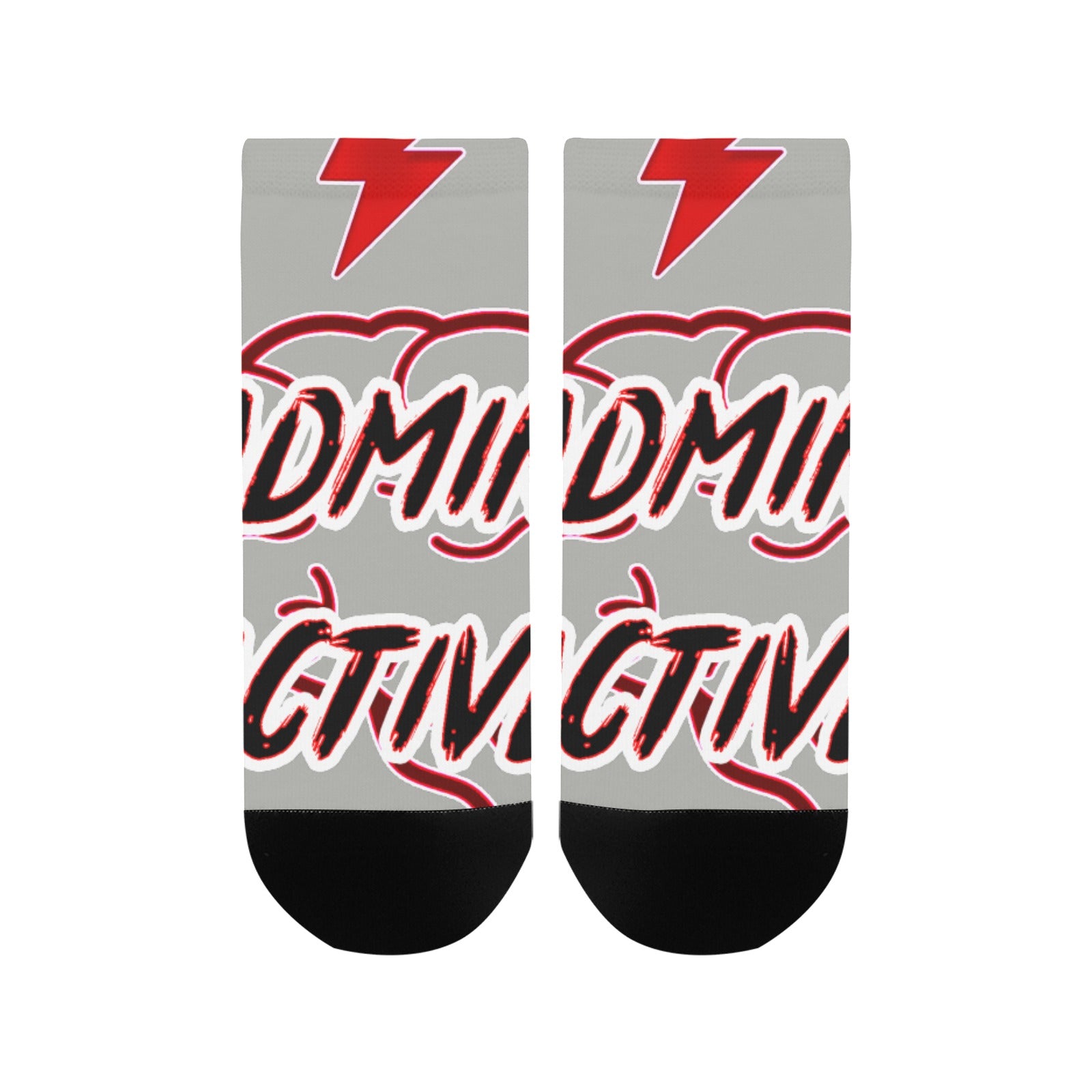 fz women's mind ankle socks one size / fz mind socks - grey women's ankle socks