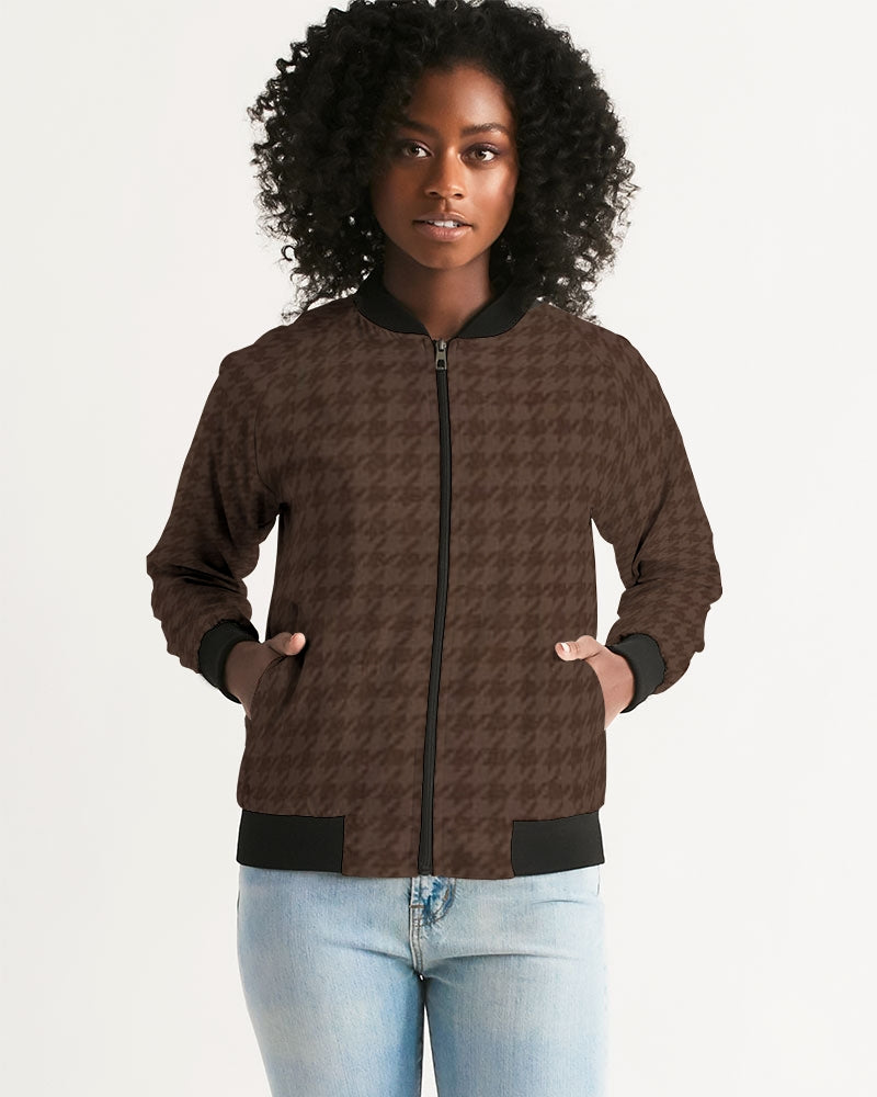 fz plaid women's bomber jacket