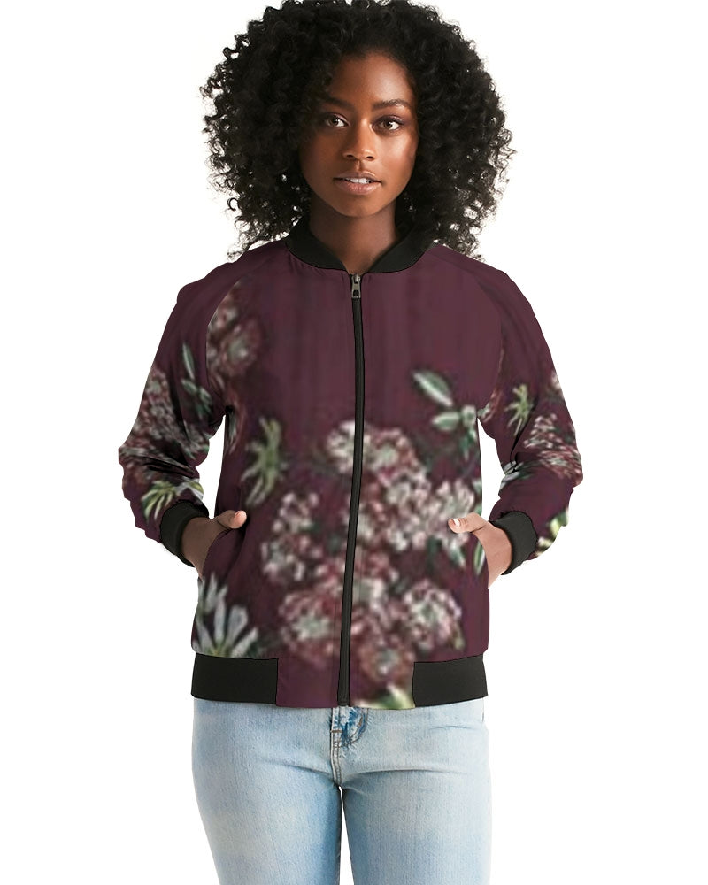 fz flower zone women's bomber jacket
