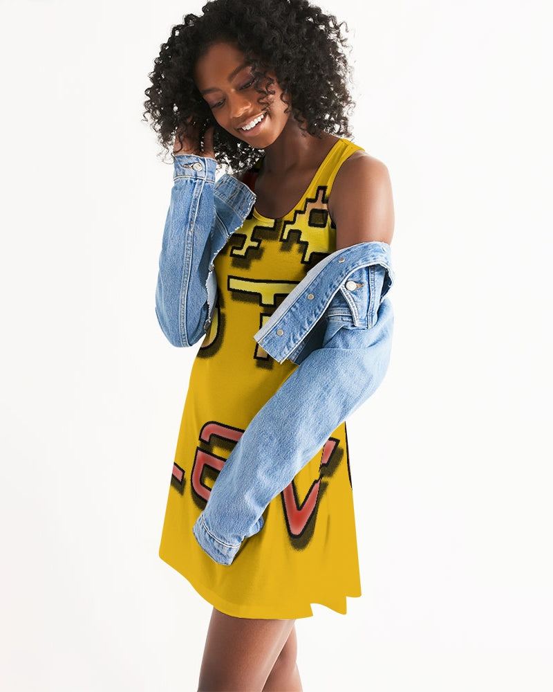 yellow zone women's racerback dress