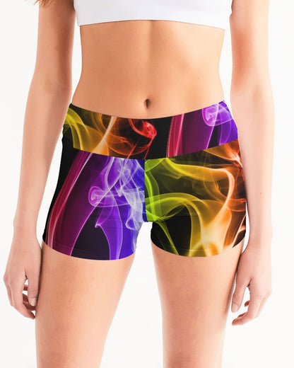 fz gaming zone women's mid-rise yoga shorts