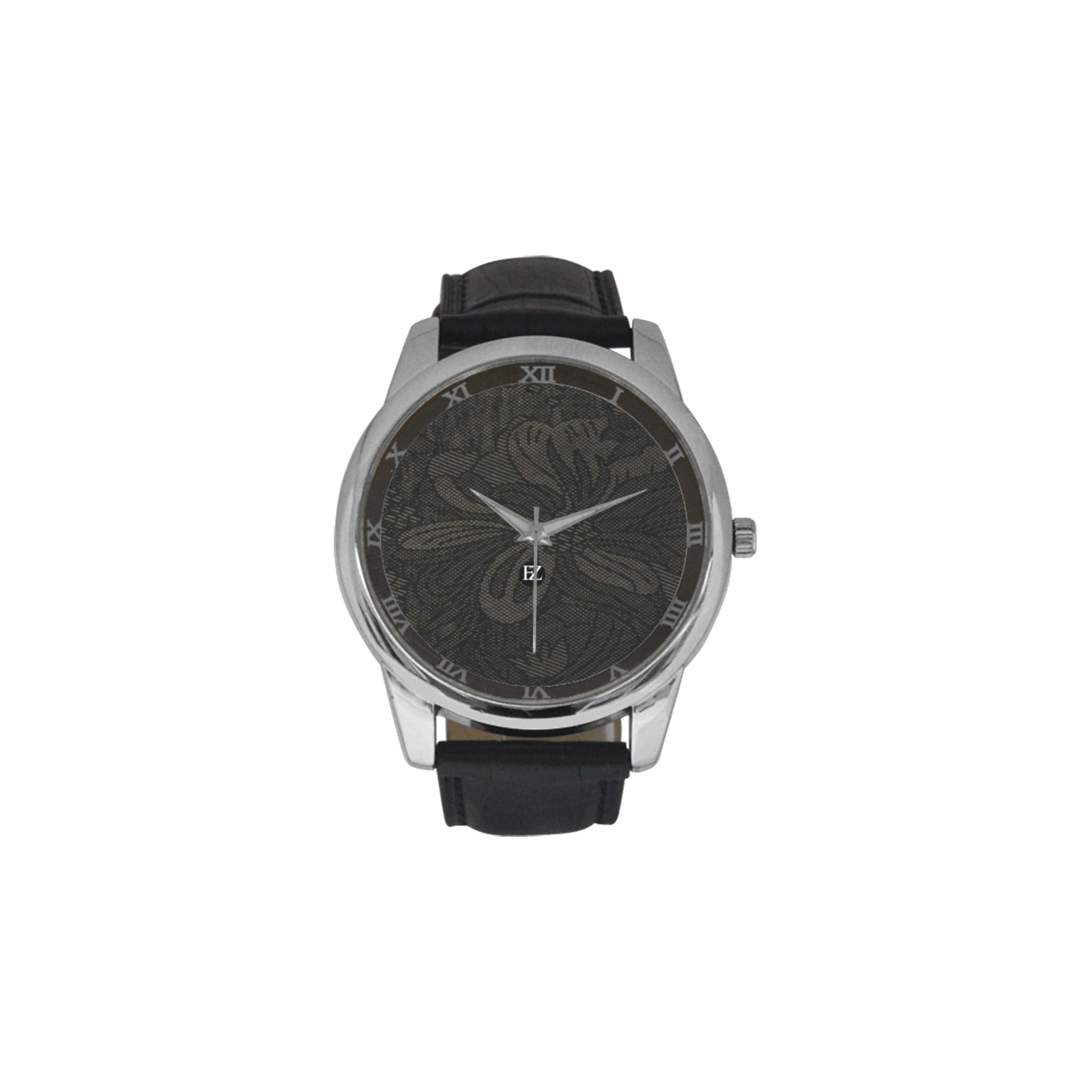 fz men's watch men's leather strap large dial watch (model 213)