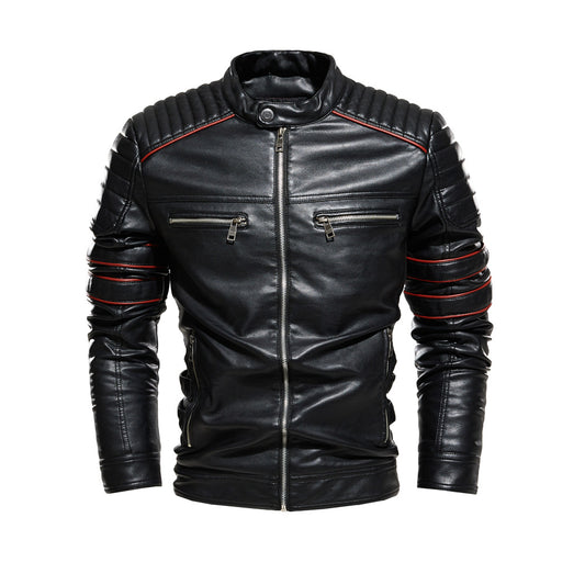 FZ Men's "Cosimo" Faux Leather Biker Jacket - FZwear