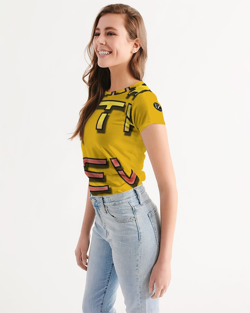 yellow zone women's tee