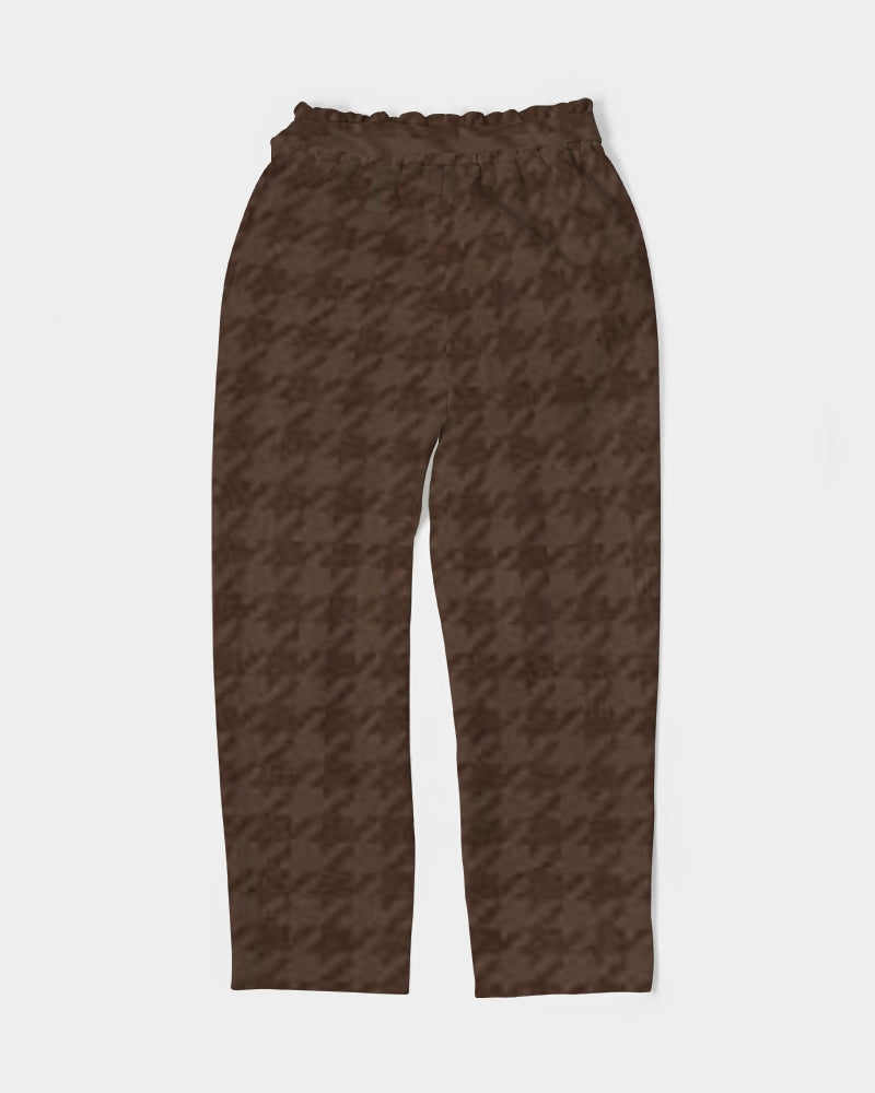 fz plaid women's belted tapered pants