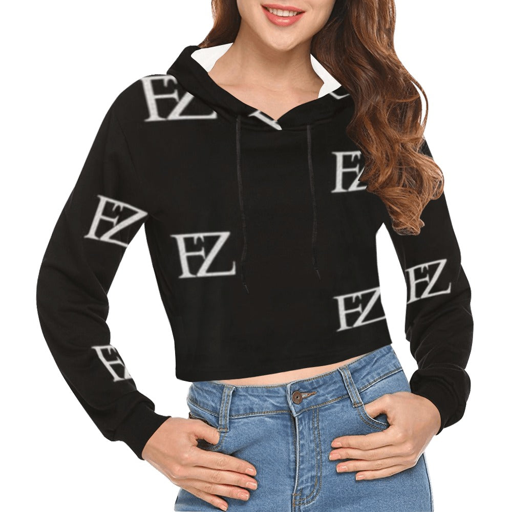 fz women's designer hoodie - original women's all over print cropped hoodie (model h22)