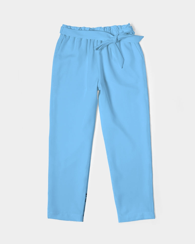 blue sky women's belted tapered pants