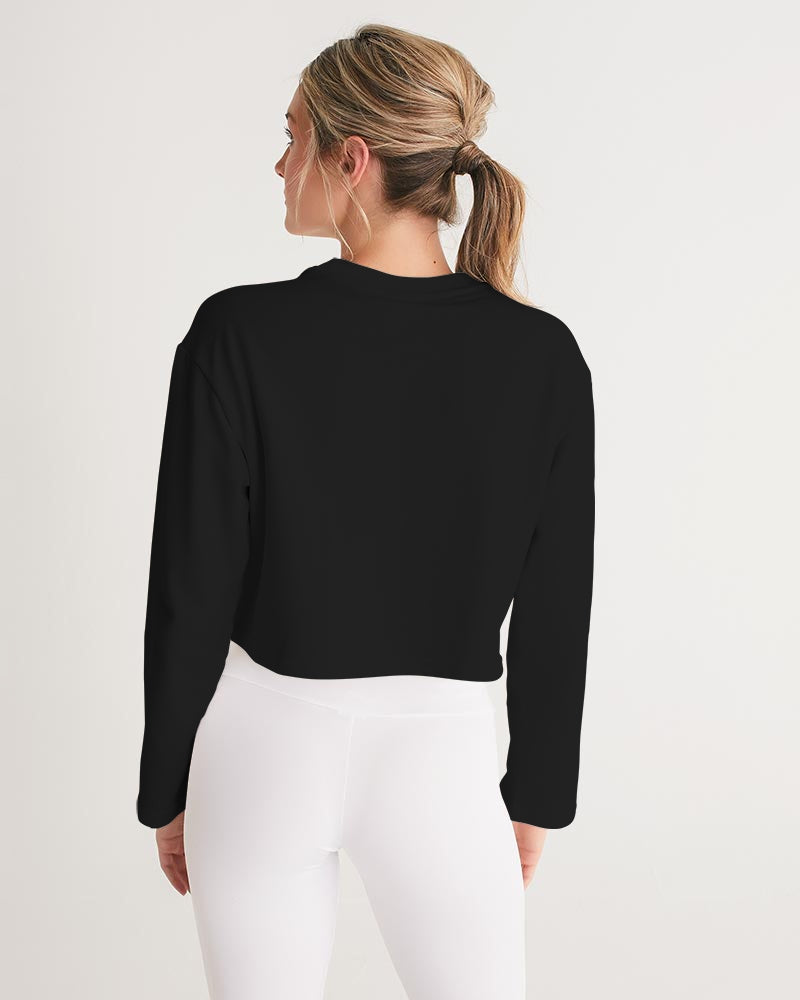 smokin black women's cropped sweatshirt