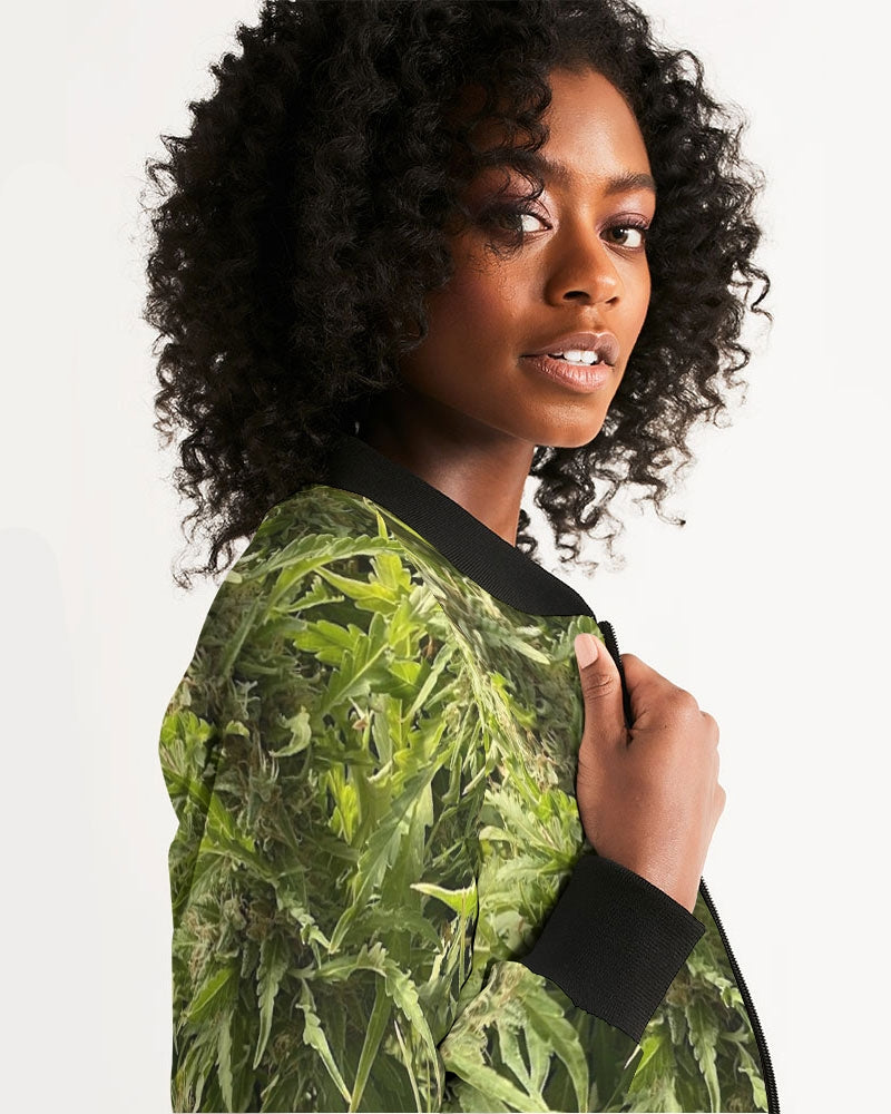 fz weed zone women's bomber jacket