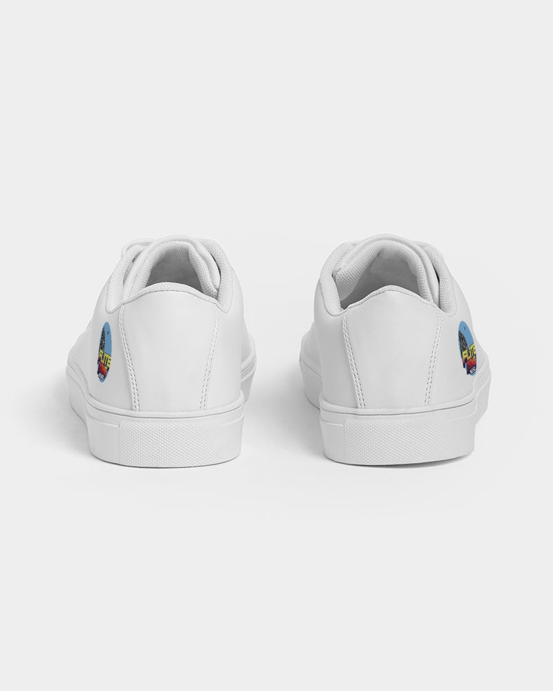 white flite men's faux-leather sneaker