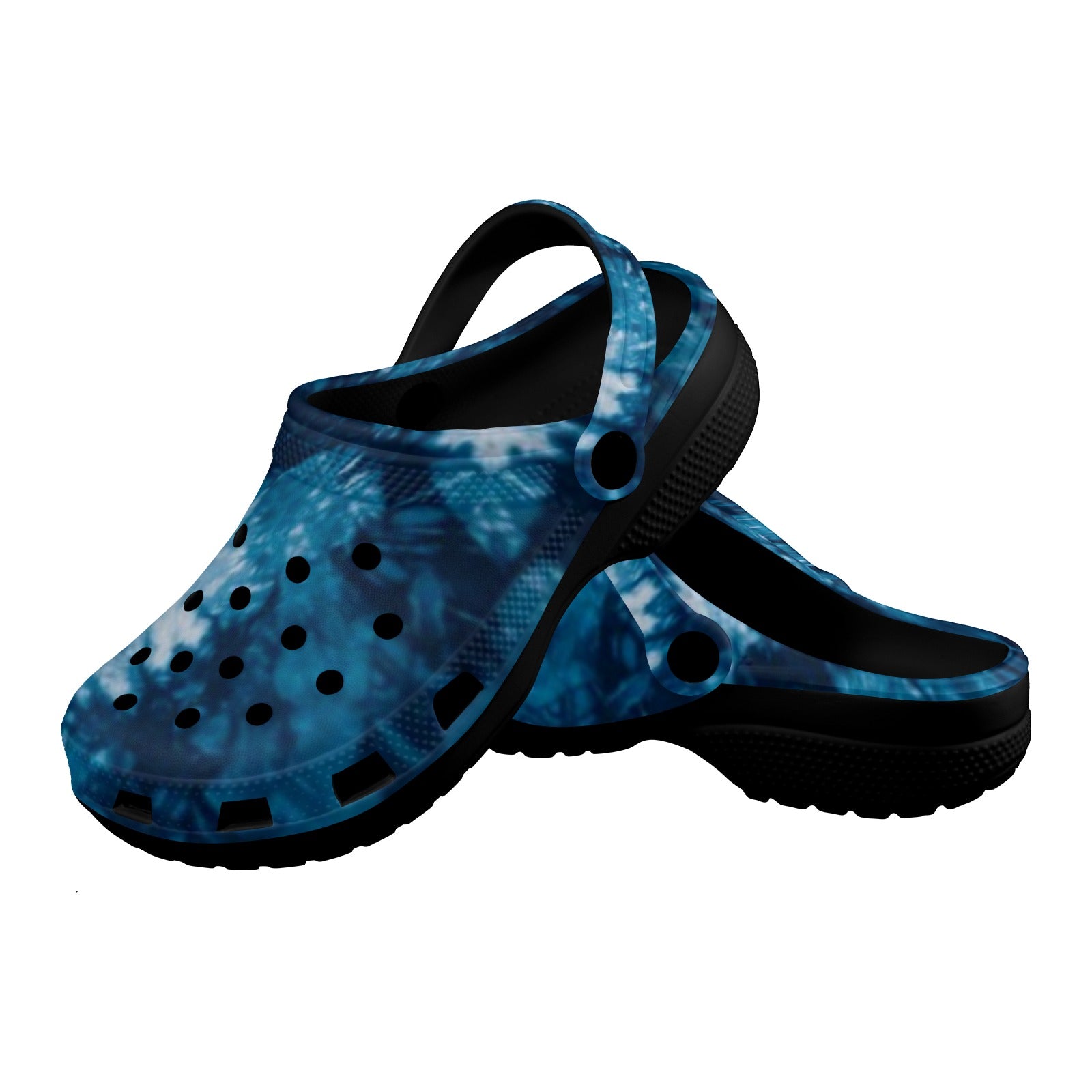 fz unisex sandals - abstract blue custom print adults clogs