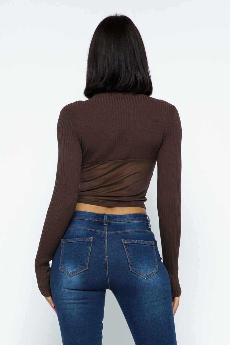 fz women's knit crop top