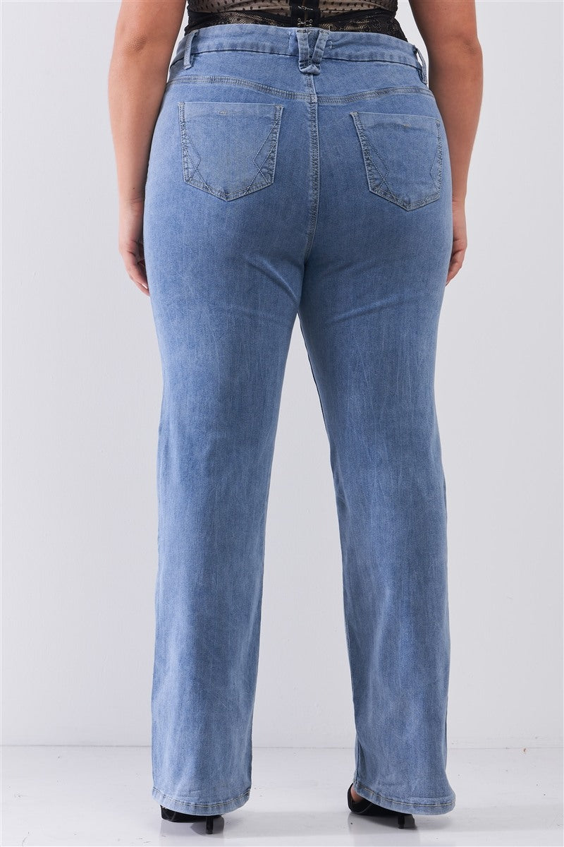 fz women's plus size denim low-rise jeans