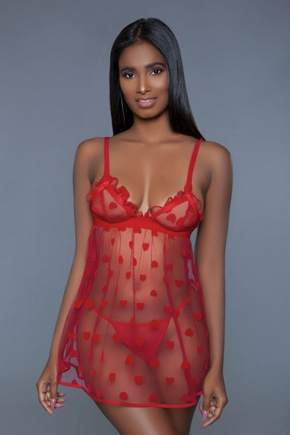 fz women's fine mesh heart designed lingerie