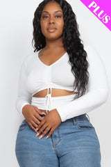 fz women's plus size cutout crop top