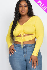 fz women's plus size cutout crop top