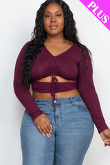 fz women's plus size cutout crop top