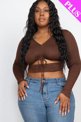 fz women's plus size cutout crop top