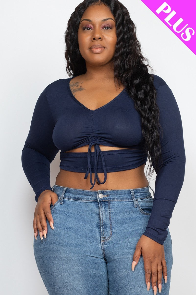 fz women's plus size cutout crop top