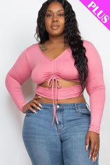 fz women's plus size cutout crop top