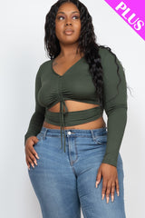 fz women's plus size cutout crop top