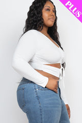 fz women's plus size cutout crop top