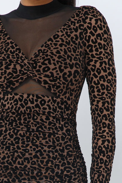 fz women's animal print mini dress