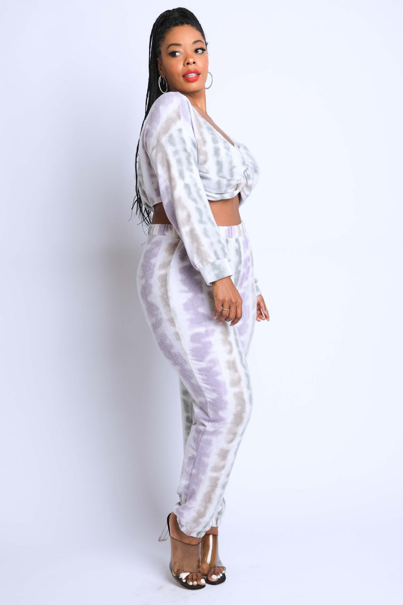 fz women's plus size tie die off shoulder suit