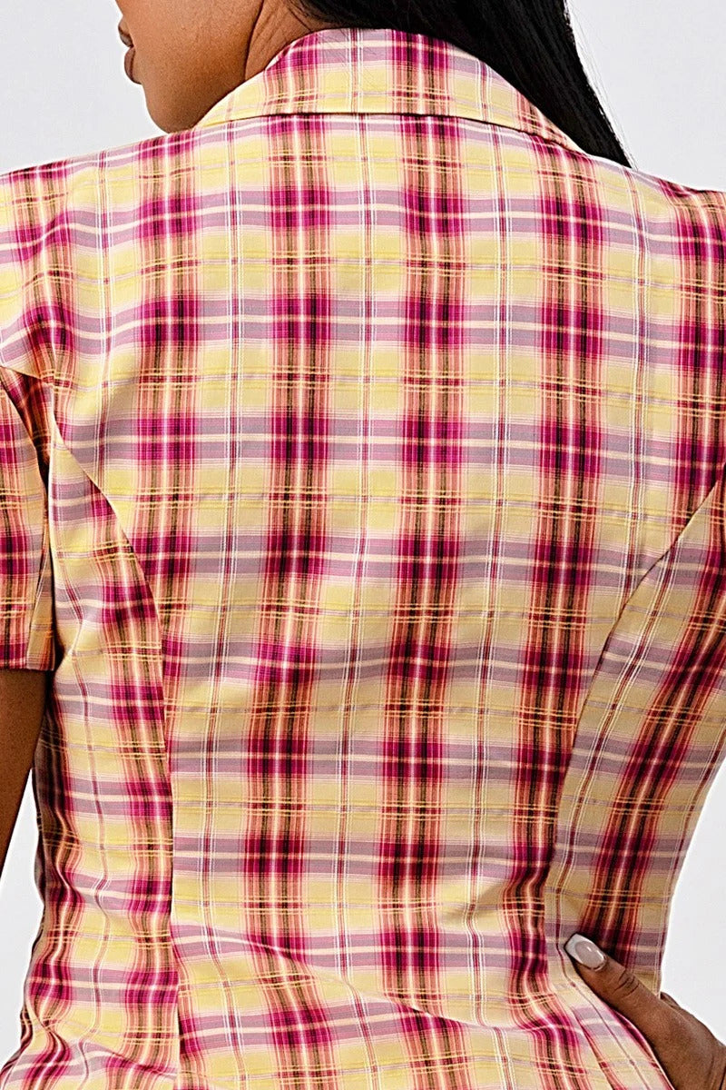 fz women's plaid blazer mini dress