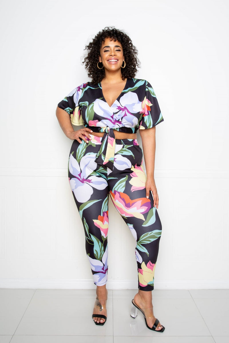 fz women's plus size jogger & top suit