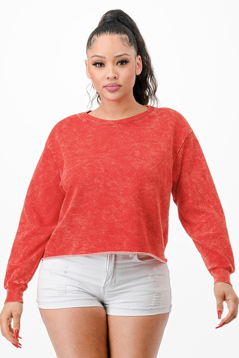 FZ Women's Washed Cropped Sweatshirts - FZwear