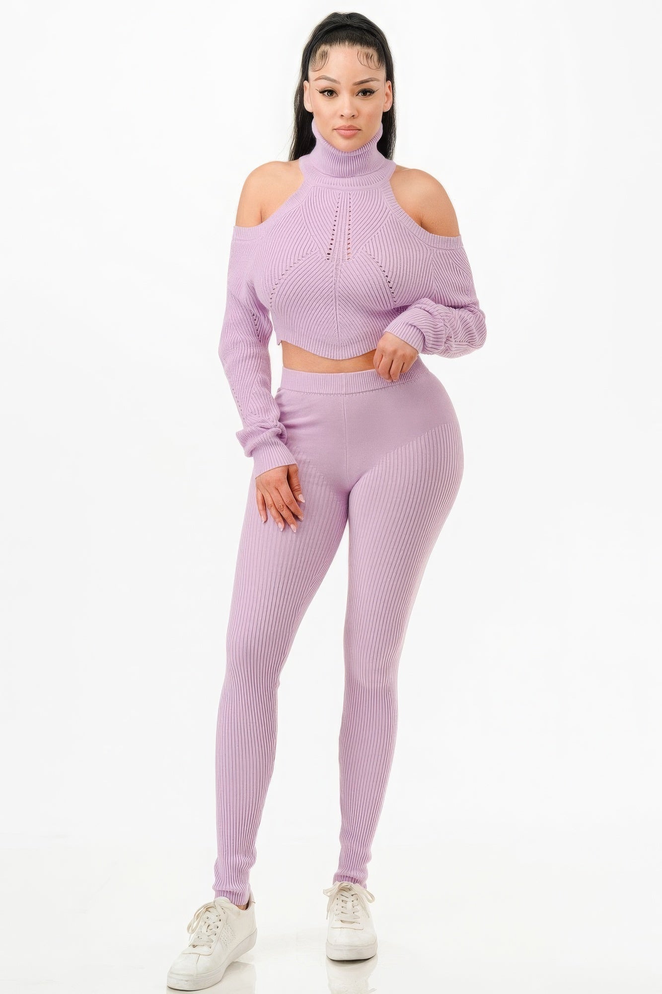 FZ Sexy Knitted Pants Suit