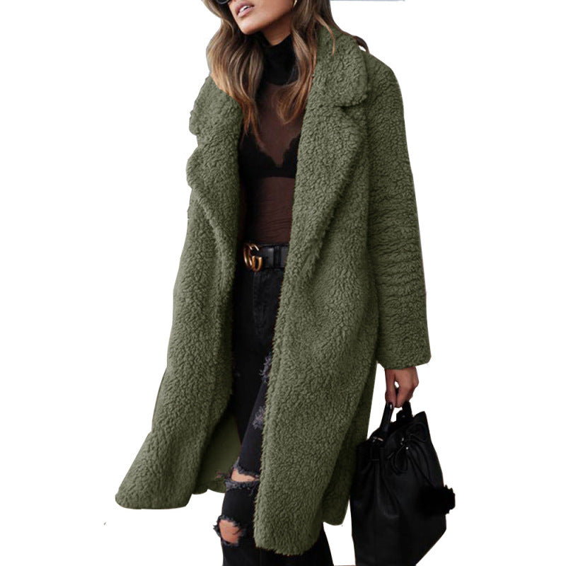 FZ Women's loose lapel plush jacket - FZwear