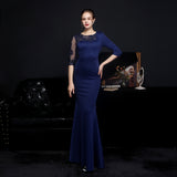 diamond toast dress bride long long sleeve appreciation dinner fishtail evening dress formal gown