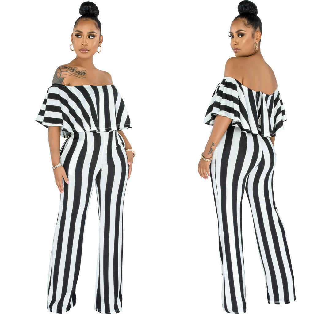 FZ Women's Sexy stripe Jumpsuit - FZwear