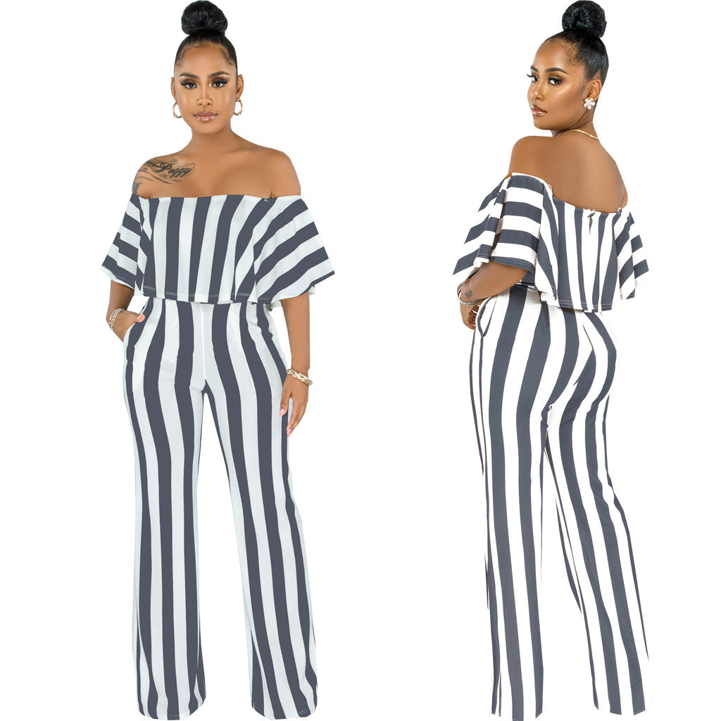 FZ Women's Sexy stripe Jumpsuit - FZwear