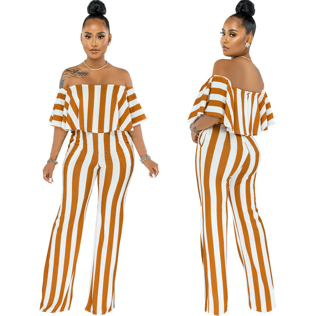 FZ Women's Sexy stripe Jumpsuit - FZwear