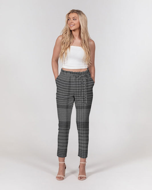 fzwear grey women's belted tapered pants