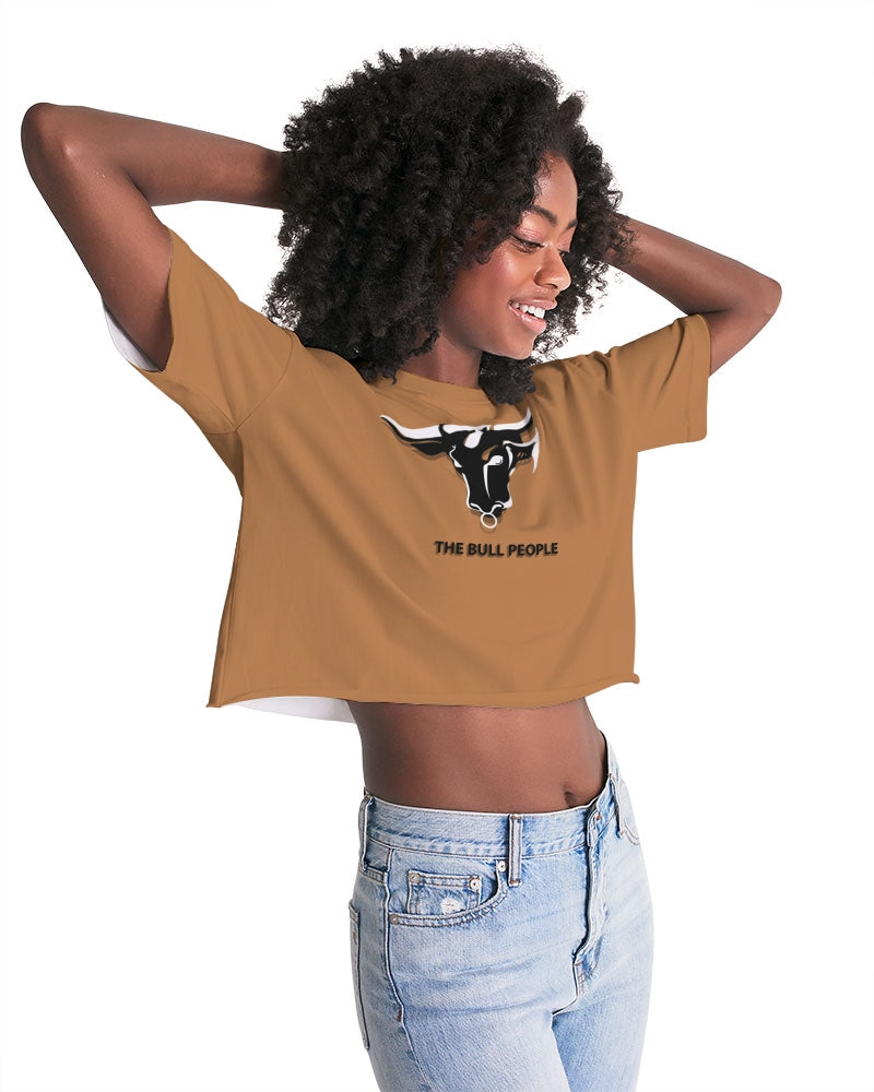 tan flite women's lounge cropped tee