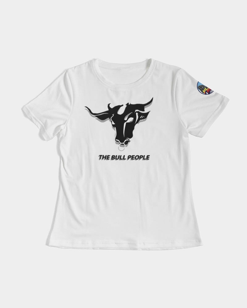 the white  bull women's tee