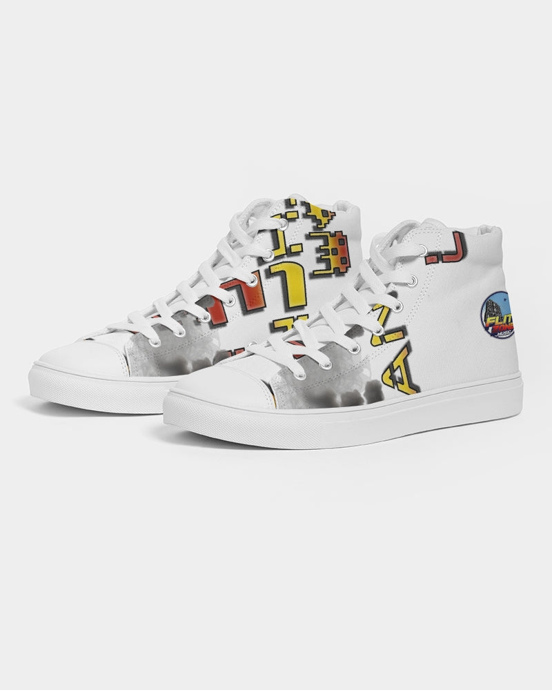 white zone men's hightop canvas shoe