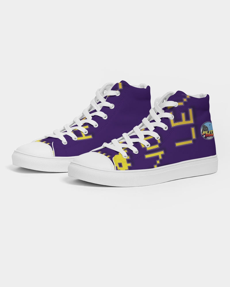 purple flite women's hightop canvas shoe