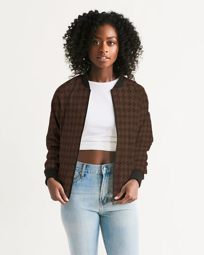 fz plaid women's bomber jacket