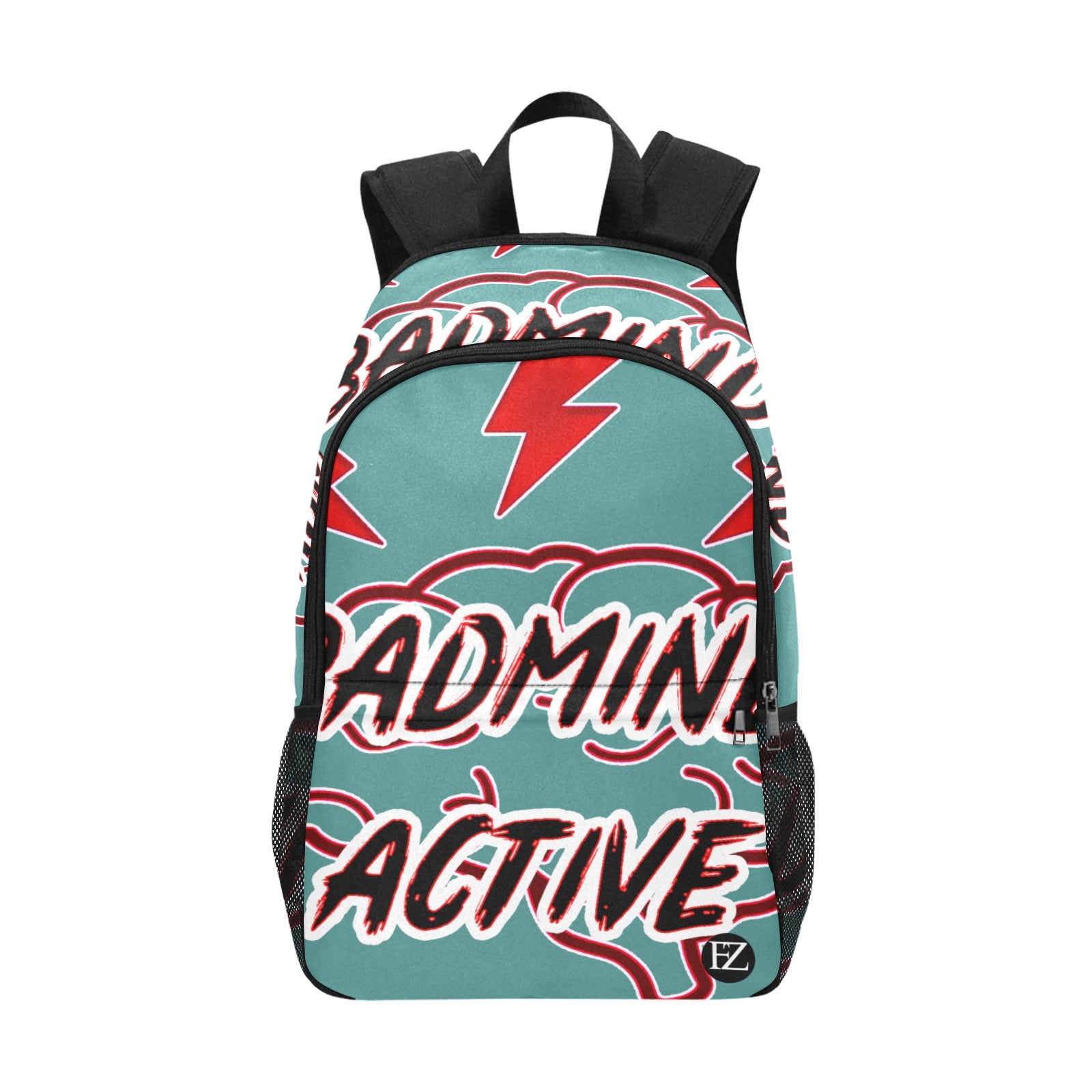 fz mind backpack one size / fz mind backpack - fuchsia all-over print unisex casual backpack with side mesh pockets (model 1659)