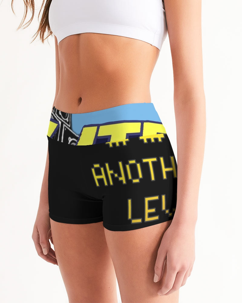 dark flite women's mid-rise yoga shorts