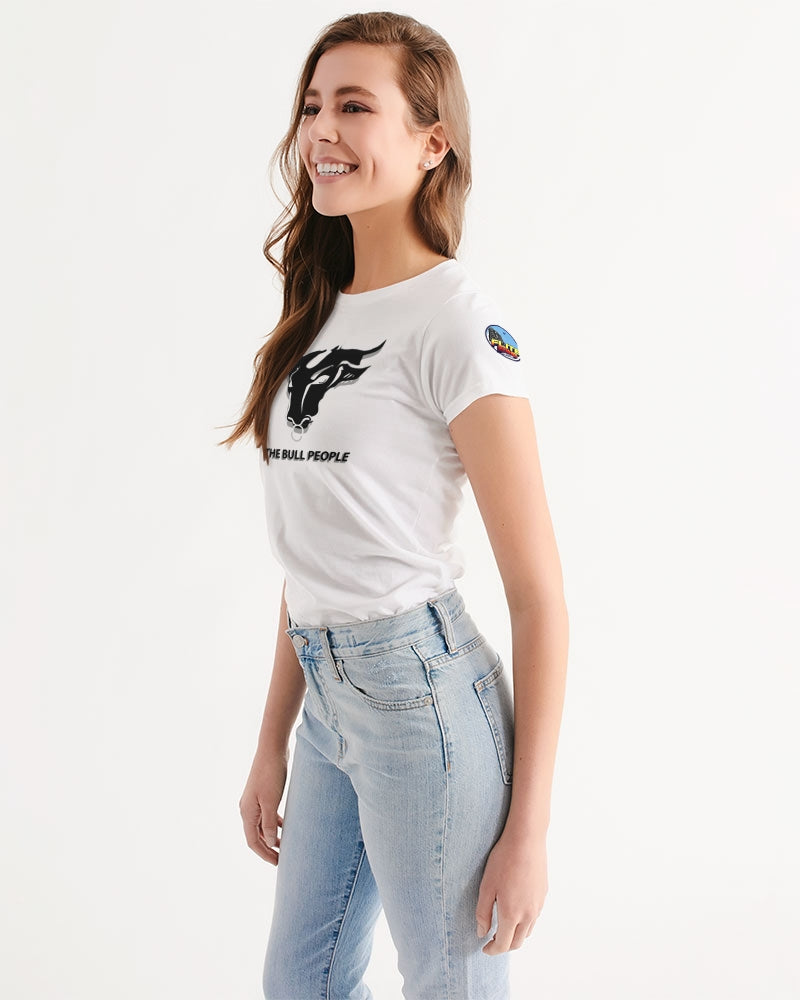 the white  bull women's tee
