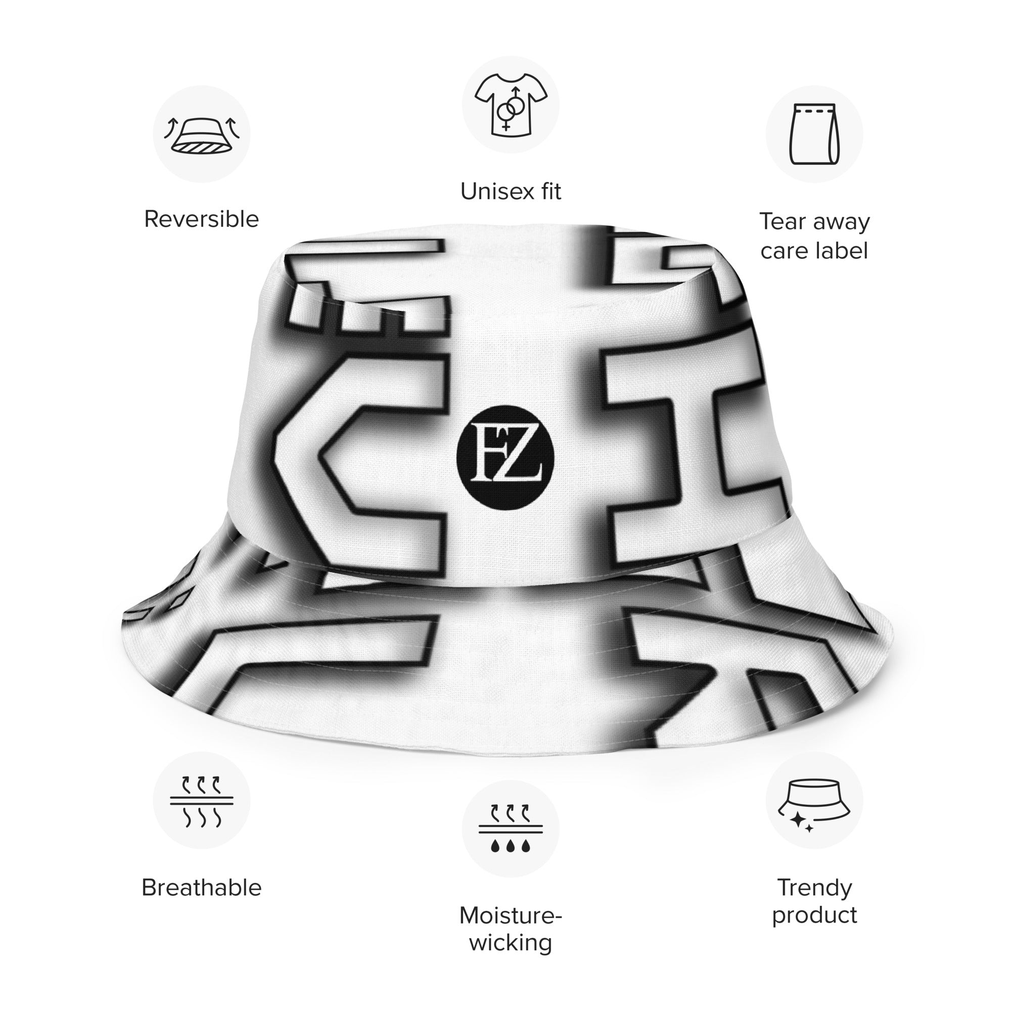 FZ Unisex Reversible bucket hat - FZwear