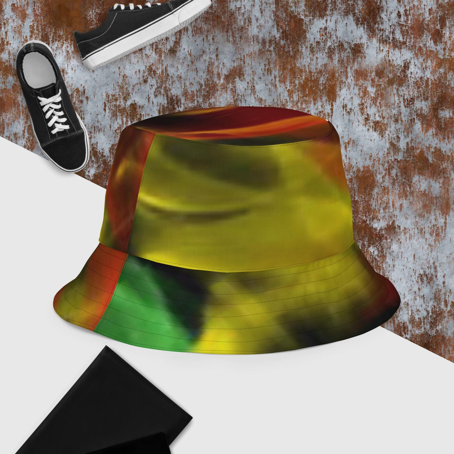 FZ unisex Reversible Rasta bucket hat
